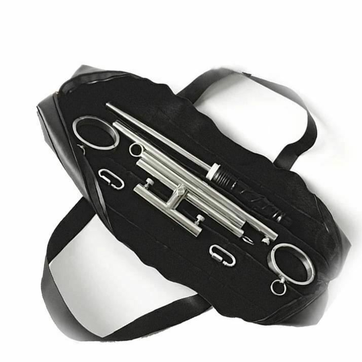 House Of Dasein Stainless Steel Leg Spreader Bar Black Dildo Bondage Device Bdsm Restraints - Black - Metal Cuffs - Men