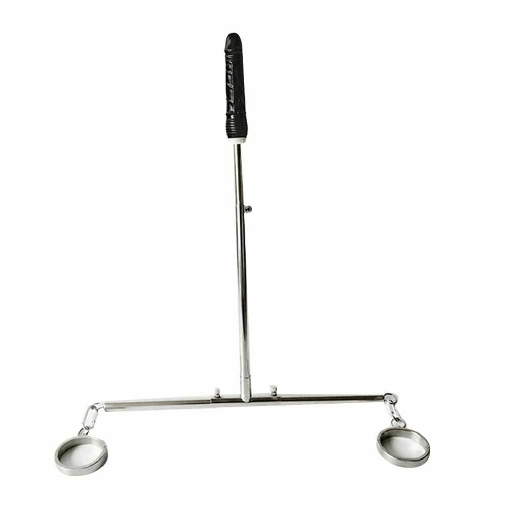 House Of Dasein Stainless Steel Leg Spreader Bar Black Dildo Bondage Device Bdsm Restraints - Black - Metal Cuffs - Women