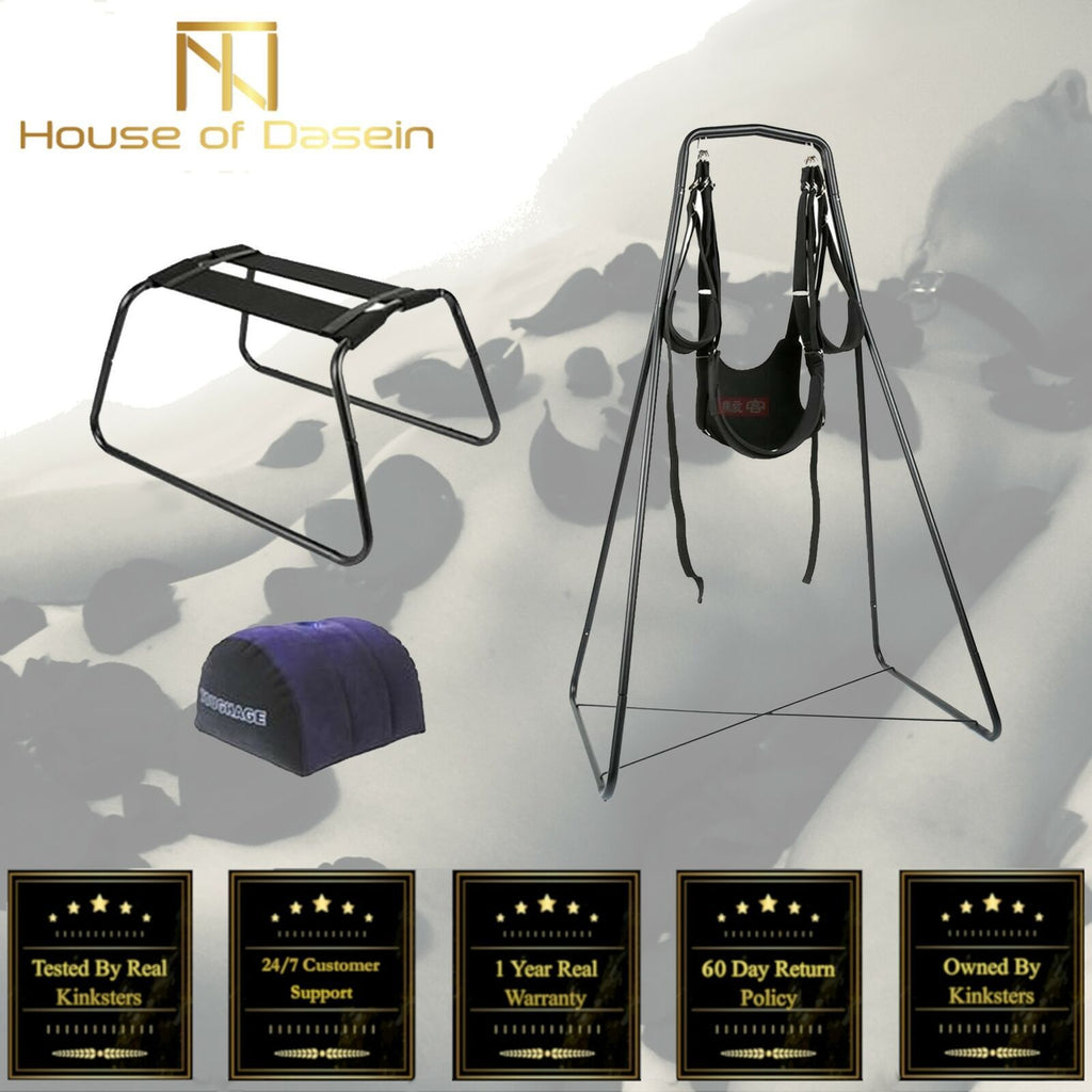 House Of Dasein Swing With Frame Inflatable Sex Pillow Hanging Love Chair