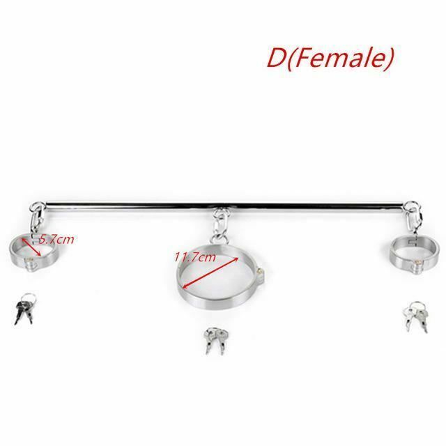 House Of Dasein Metal Spreader Bar Cuffs Collar Bondage Restraint Kits Slave Shackles Set Bdsm - Skin - D Female