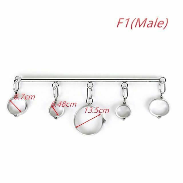 House Of Dasein Metal Spreader Bar Cuffs Collar Bondage Restraint Kits Slave Shackles Set Bdsm - Skin - F1 Male