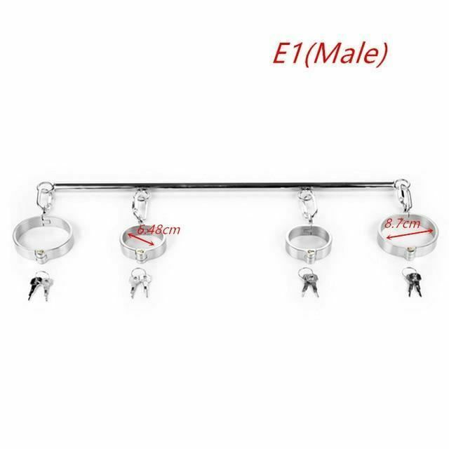 House Of Dasein Metal Spreader Bar Cuffs Collar Bondage Restraint Kits Slave Shackles Set Bdsm - Skin - E1 Male
