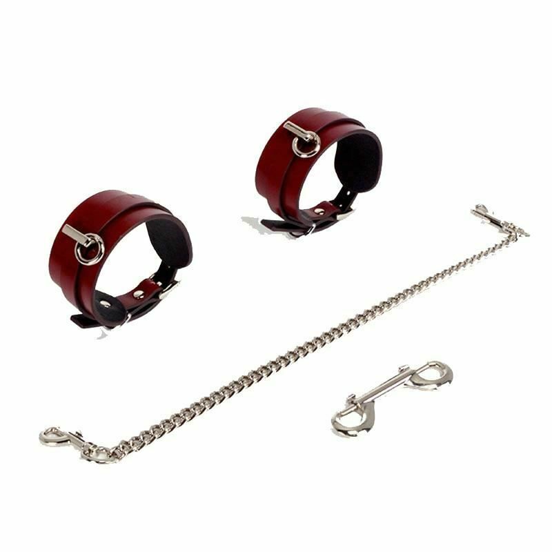 House Of Dasein Genuine Leather Bondage Bdsm Luxury Restraints Kit Kitten Mask Leash - Silver