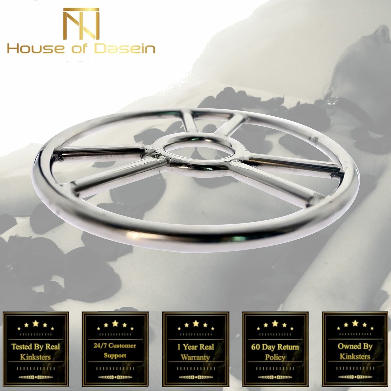 House Of Dasein Shibari Stainless Steel Bondage Suspension Ring Bdsm Restraints