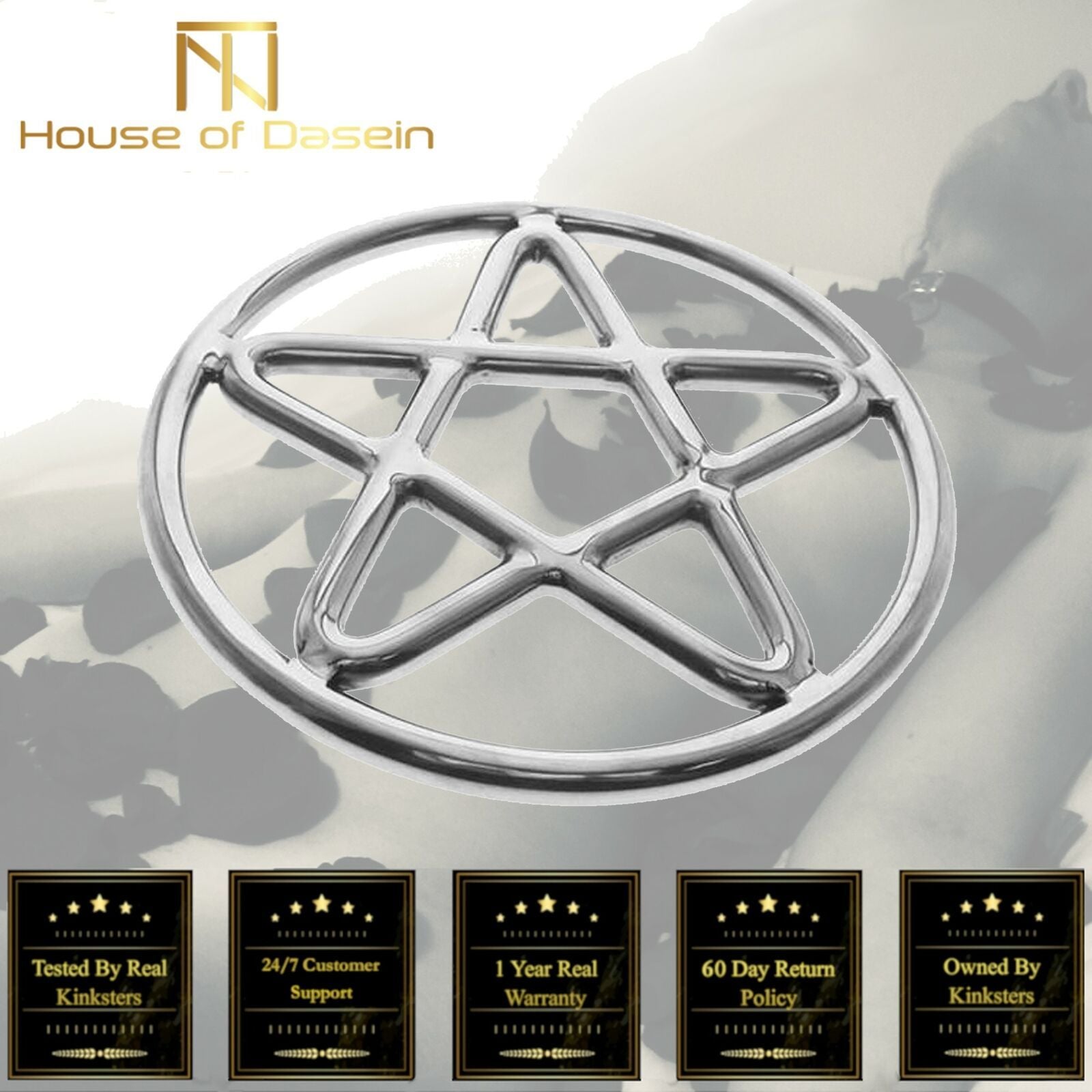 House Of Dasein Stainless Steel Star Shibari Bondage Suspension Ring Bdsm Toys