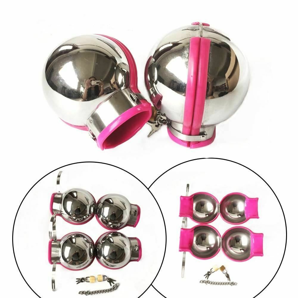House Of Dasein 3Pcs Stainless Steel Bondage Hood Ball Cuffs Sensory Deprivation Restraints Bdsm - Black - Male