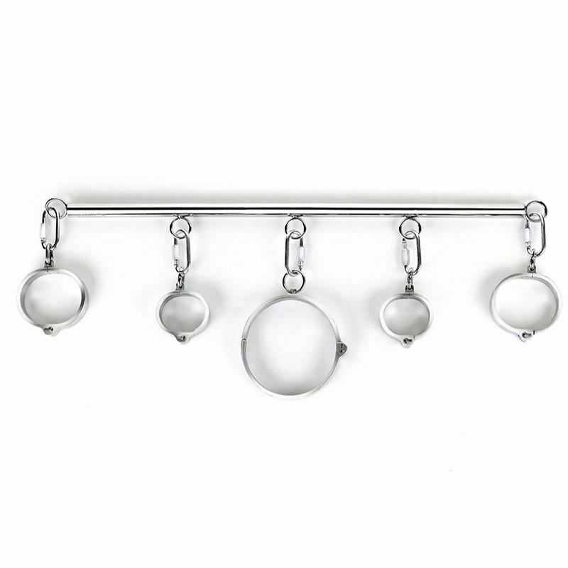 House Of Dasein Stainless Steel Spreader Bar Shackles With Collar And Cuffs Bdsm Toys - Female