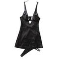 House Of Dasein New Sexy Slim Fitting Lingerie With Hollowed Out Suspender And Underwear Two Piece Set - Black - M