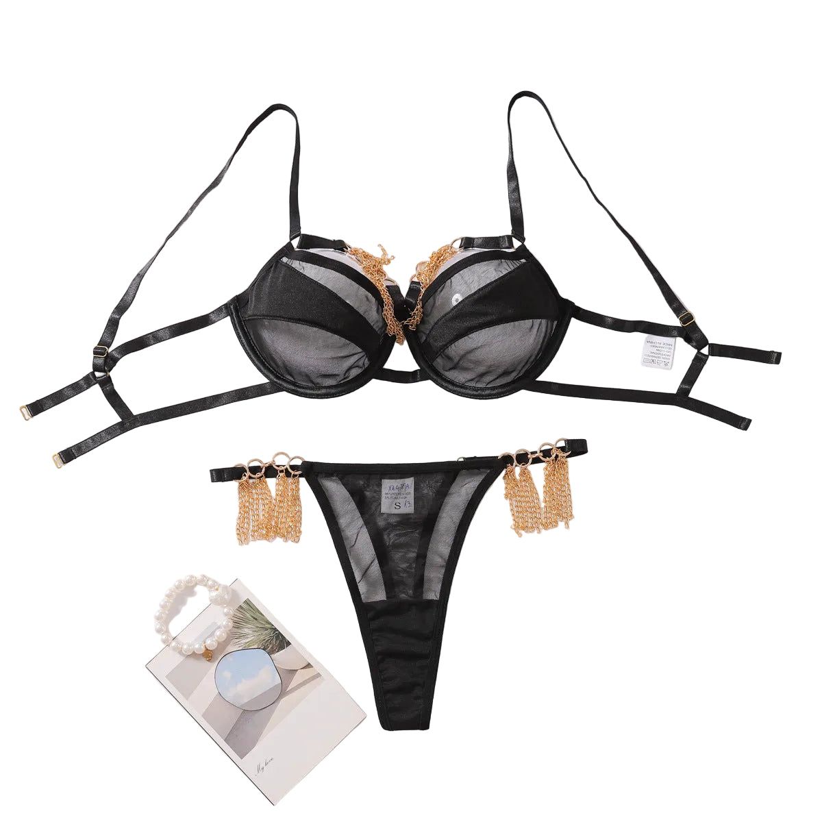 Gathering Perspective Sexy Lingerie Two Piece Set - S