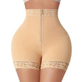Lace Waist Cinching And Hip Lifting Postpartum High Waisted Shapewear Pants - Skin Color - 5Xl
