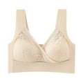 House Of Dasein High End Seamless Large Size Bra For Women Lace Backless Cupless Thin Style - Flesh Color - 5L
