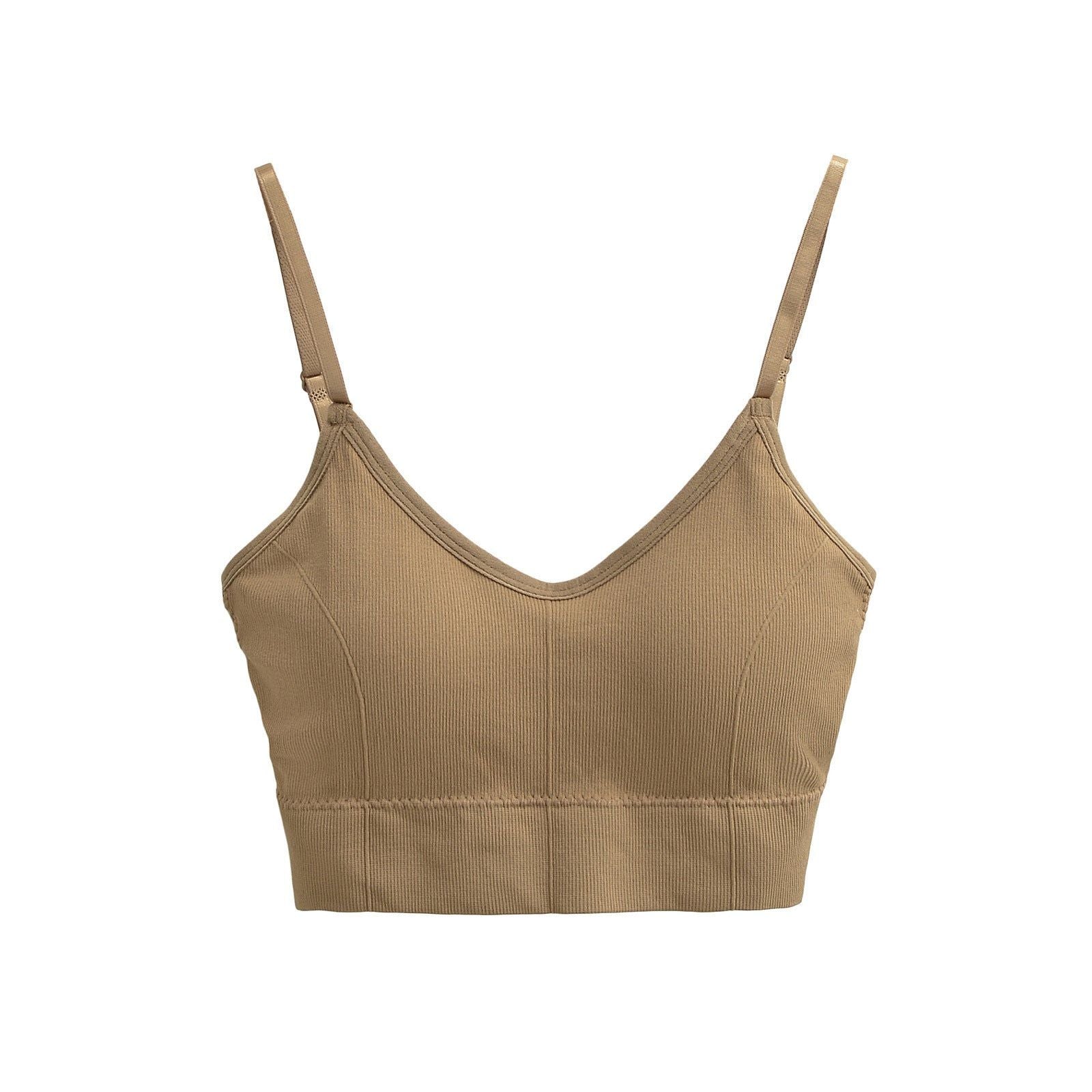House Of Dasein Integrated Bra With Breast Pad For Women - Khaki