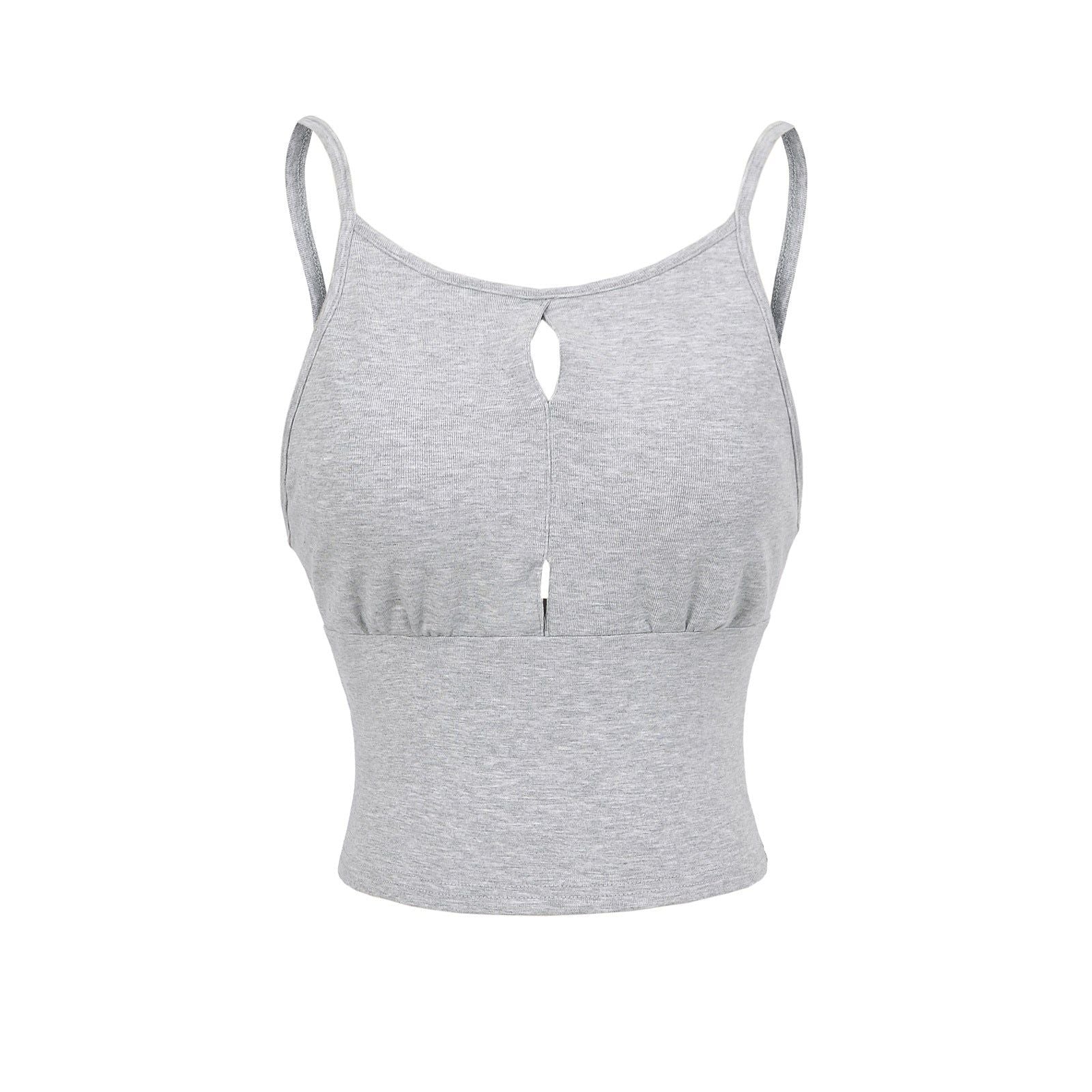 House Of Dasein Hollow Vest Lingerie For Women - Flower Gray - L
