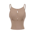House Of Dasein Hollow Vest Lingerie For Women - Khaki - M