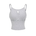 House Of Dasein Hollow Vest Lingerie For Women - Flower Gray - S