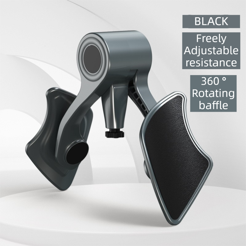 2 In 1 Black Kegel Trainer For Glute Lifting & Leg Toning Adjustable Resistance & 360A Rotating Baffles For Postpartum Recovery & Pelvic Health - Black