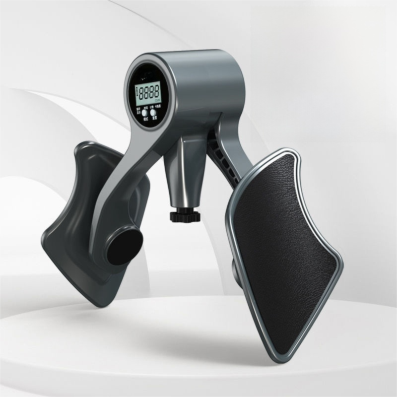 2 In 1 Black Kegel Trainer For Glute Lifting & Leg Toning Adjustable Resistance & 360A Rotating Baffles For Postpartum Recovery & Pelvic Health - Black