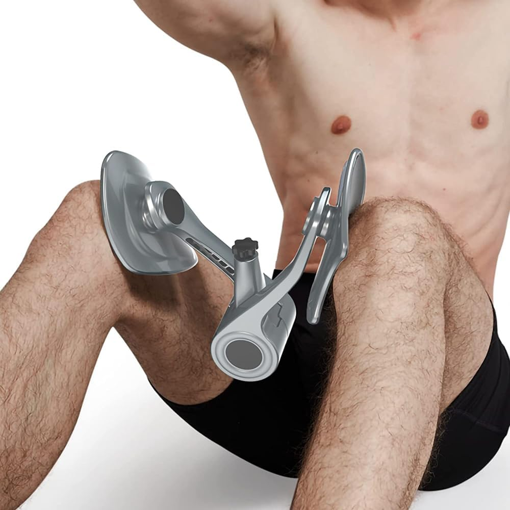 2 In 1 Black Kegel Trainer For Glute Lifting & Leg Toning Adjustable Resistance & 360A Rotating Baffles For Postpartum Recovery & Pelvic Health - Silver