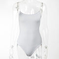 Slim Fit Top Sexy Low Cut Camisole Jumpsuit - White - S