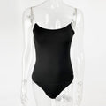 Slim Fit Top Sexy Low Cut Camisole Jumpsuit - Black - M