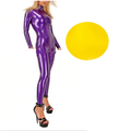 House Of Dasein Latex Catsuit Handmade Rubber Bodysuit With Front Crotch Zip For Women - Yellow - Custom Made