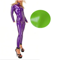House Of Dasein Latex Catsuit Handmade Rubber Bodysuit With Front Crotch Zip For Women - Green - L