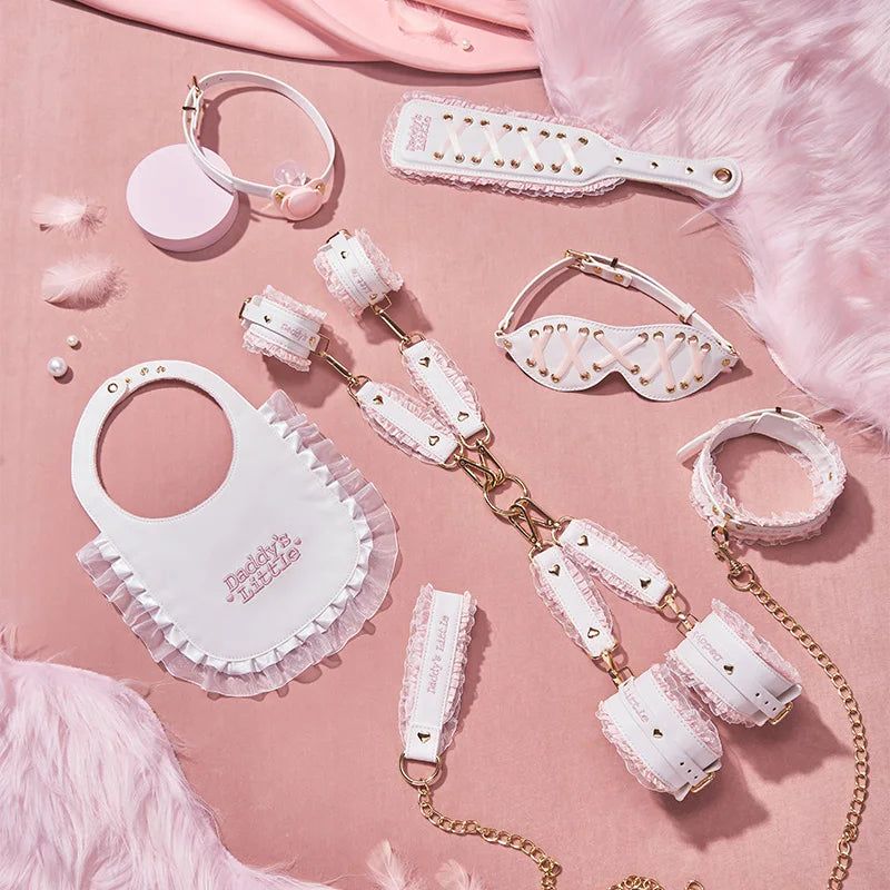 House Of Dasein Ddlg Bondage Set Cute Abdl Sexy Lace Shackles And Foot Cuffs Handcuffs Restraint Toy Sm Fetish Mouth Gag Game For Couple