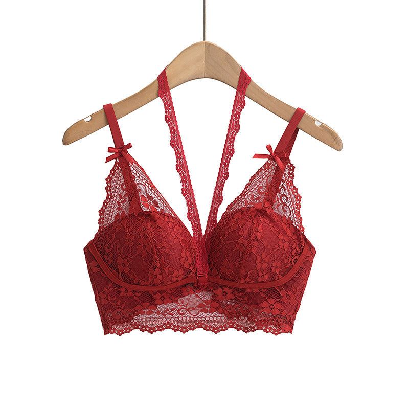 House Of Dasein Lace Neck And Strapless - Dark Red - M