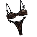 House Of Dasein Sexy Lingerie Set Leopard Print Erotic French Bra Ultra Thin Mesh Underwear - Leopard Print - S