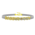 House Of Dasein Sexy Gold Color Letters Daddys Toy Choker Collar Necklace Men Women Ddlg Role Age Play Suede Leather Chocker Cosplay Jewelry - Gray - 32Cm Plus 7Cm - 1-10 Custom Letters