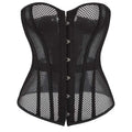 House Of Dasein Transparent Gothic Corset With Thong Plus Size S-6Xl Mesh Net Lingerie Bustier Medium - 6Xl