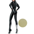 House Of Dasein Sexy Latex Gummi Catsuit With Puff Sleeves Handmade Bodysuit For Women And Men - Clear - Women-L - Men