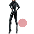 House Of Dasein Sexy Latex Gummi Catsuit With Puff Sleeves Handmade Bodysuit For Women And Men - Pink - Women-M - Men