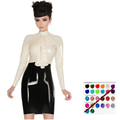 House Of Dasein Womans Latex Dress For Clubwear And Fetish Skirt High Elasticity Transparent - Customize - Customized Handmade