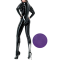 House Of Dasein Sexy Latex Gummi Catsuit With Puff Sleeves Handmade Bodysuit For Women And Men - Purple - Women-L - Men