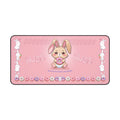 Story Nest Books Bunny Desk Mat Cute Pink Donut Mouse Pad Gift Whimsical Office Decor Animal Lover Pastel Gaming For Girls - 16" Ã— 32"