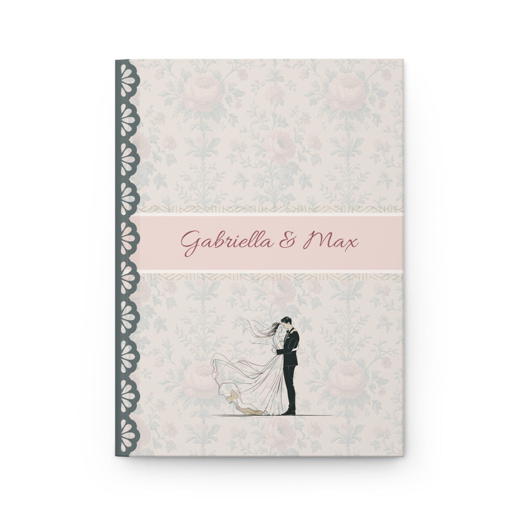 Story Nest Books Personalized Wedding Notebook Elegant Floral Hardcover Journal Custom Gift For Couples Planner Memory Anniversary