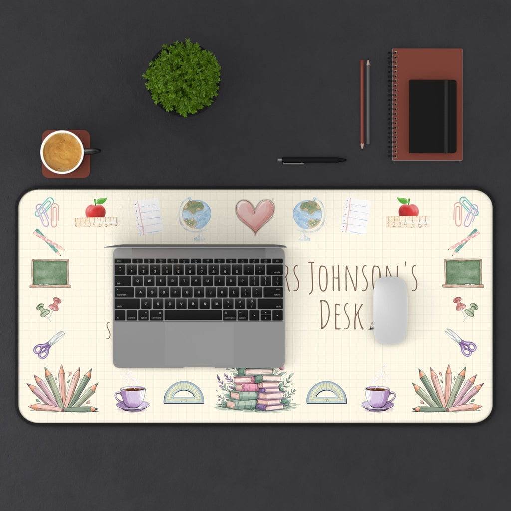 Story Nest Books Personalized Teacher Desk Mat Cute Classroom Decor Gift For Teachers Custom Accessory Inspirational Mouse Pad