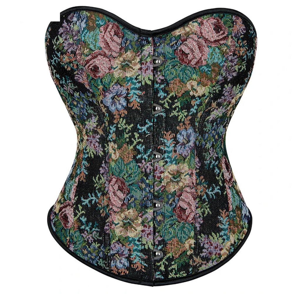 House Of Dasein Floral Print Corselet Plus Size Strapless Corset Top For Women Medium - M