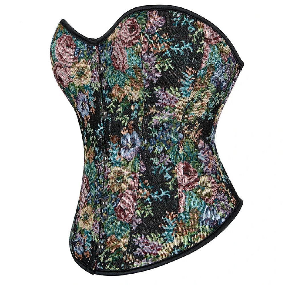 House Of Dasein Floral Print Corselet Plus Size Strapless Corset Top For Women Medium - Xl