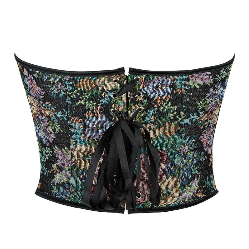 House Of Dasein Floral Print Corselet Plus Size Strapless Corset Top For Women Medium - Xl