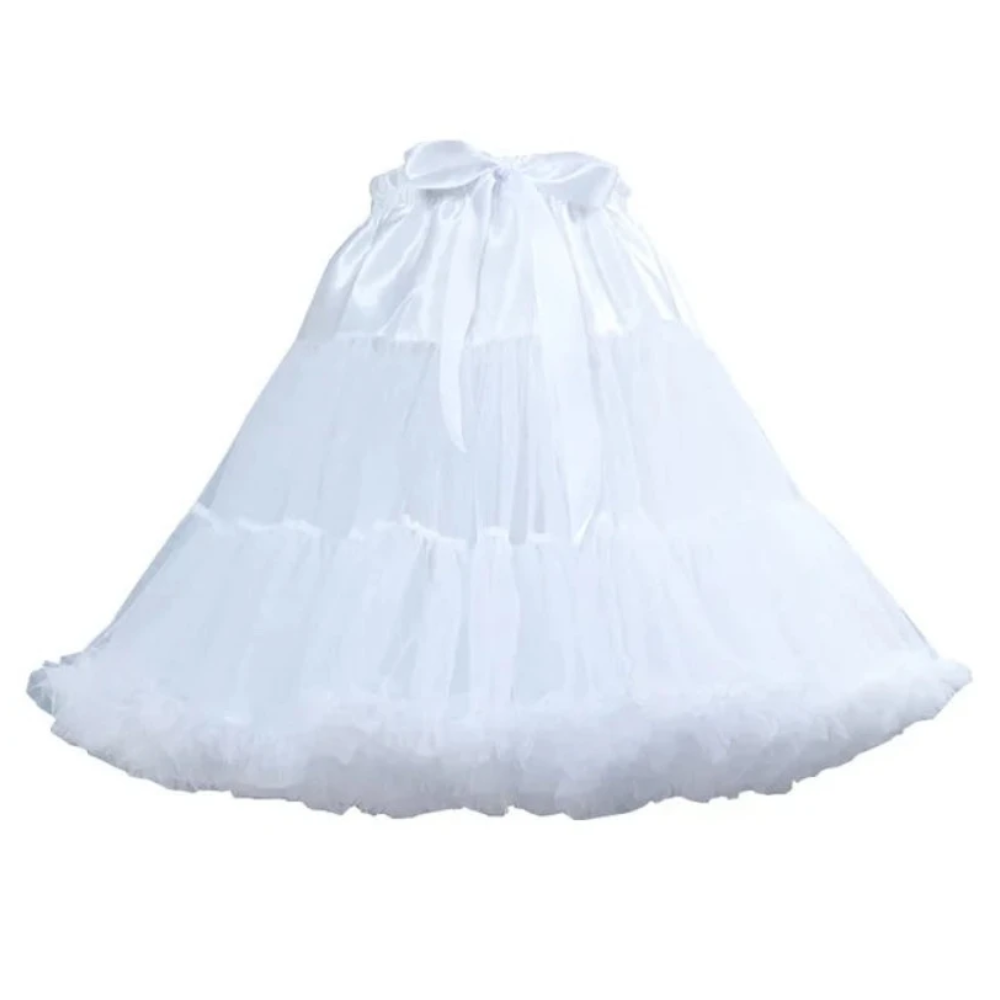 House Of Dasein Lolita Cosplay Women Underskirt For Wedding Dress Clothing Kawai Fairy Maid Pink Petticoat - White