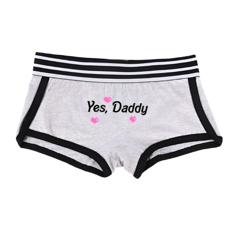 House Of Dasein Yes Daddy Cotton Underwear Boyshorts For Women Comfortable Shorts - Light Gray - Xxl