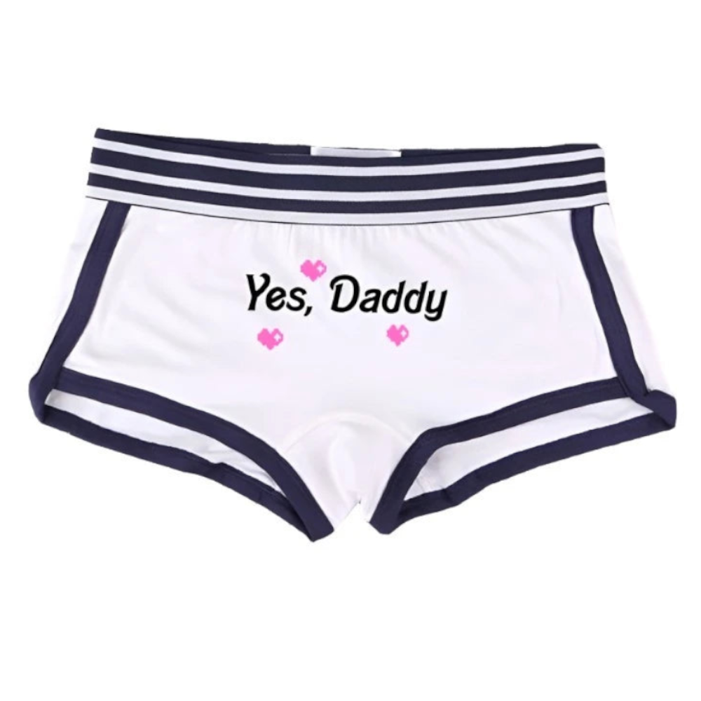 House Of Dasein Yes Daddy Cotton Underwear Boyshorts For Women Comfortable Shorts - White - Xxl