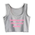 House Of Dasein Impregnate This Pussy Daddy Design Sugar Baby Slim Crop Top Erotic Clothing - Light Grey - Xxl