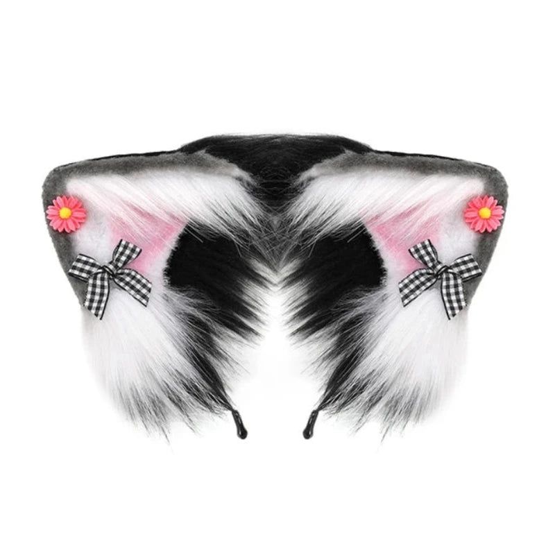 House Of Dasein Women Girls Cartoon Fox Ears Shaped Headband Plush Hair Hoop Cosplay Accessories - Style C-Children
