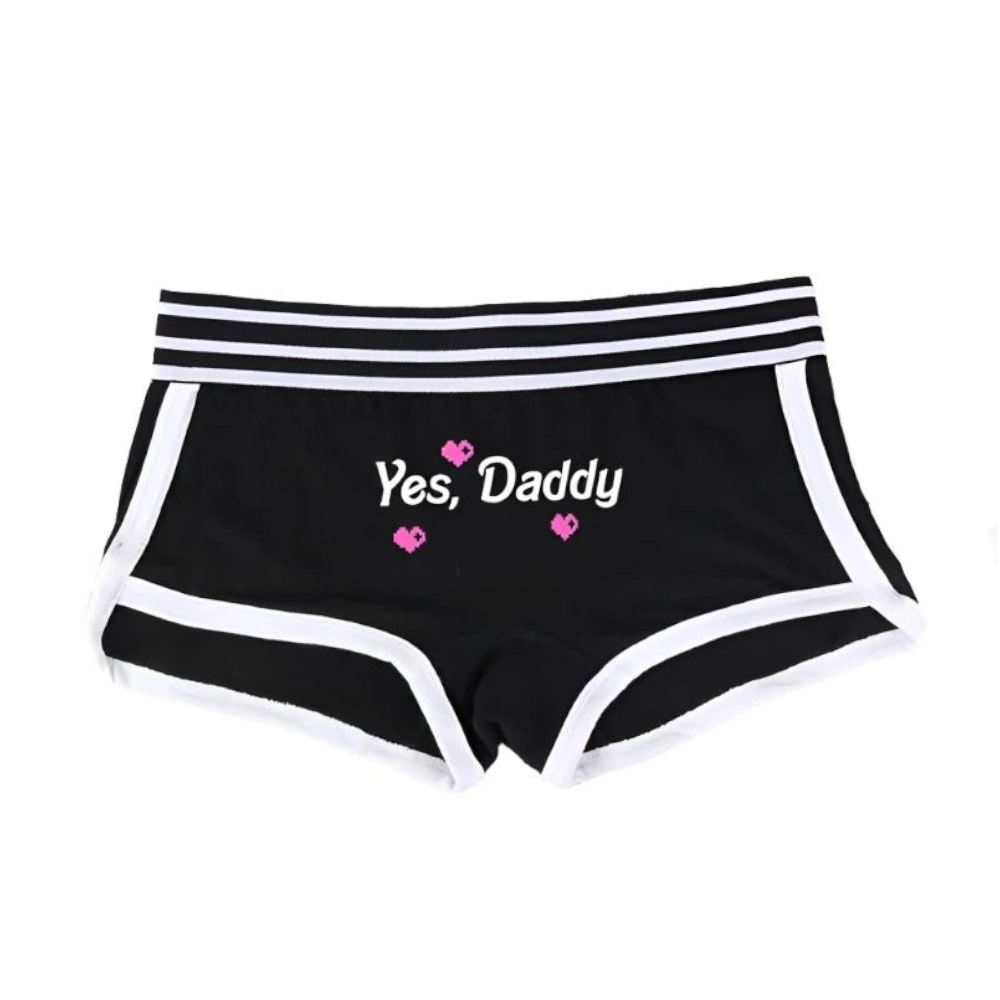 House Of Dasein Yes Daddy Cotton Underwear Boyshorts For Women Comfortable Shorts - Black - Xxl