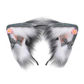 House Of Dasein Women Girls Cartoon Fox Ears Shaped Headband Plush Hair Hoop Cosplay Accessories - Style F-Adult