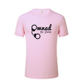 House Of Dasein Owned By Daddy Shirt Bdsm Ddlg Submissive T-Shirts For Fantasy And Fetish Use - Pink - 4Xl