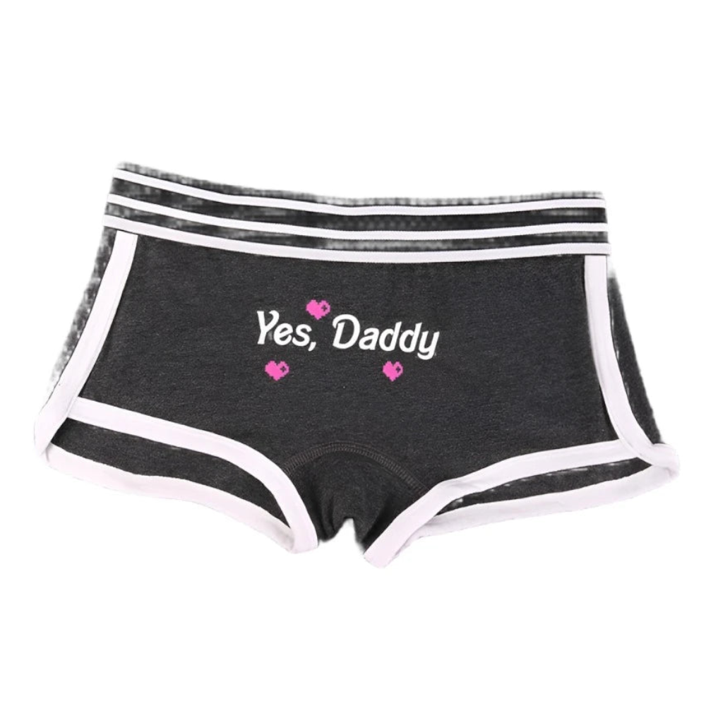 House Of Dasein Yes Daddy Cotton Underwear Boyshorts For Women Comfortable Shorts - Dark Gray - L